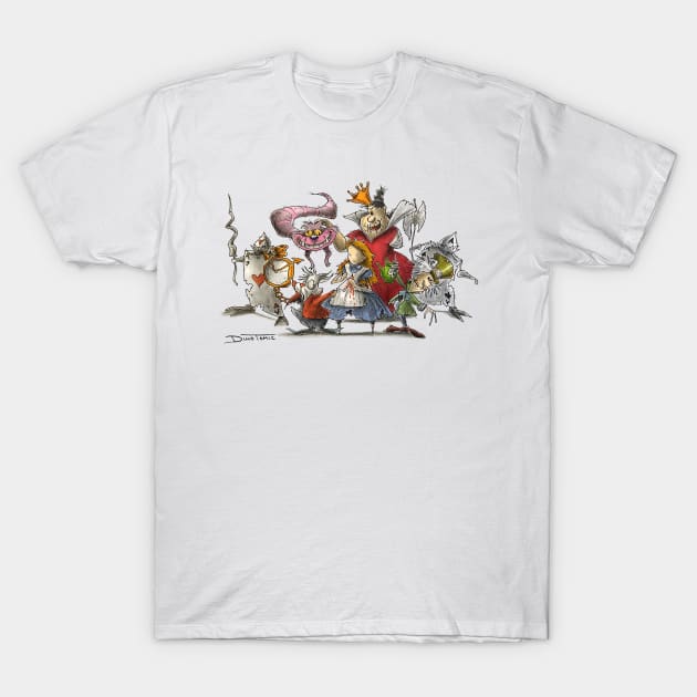 Alice in Wonderland T-Shirt by DinoTomic